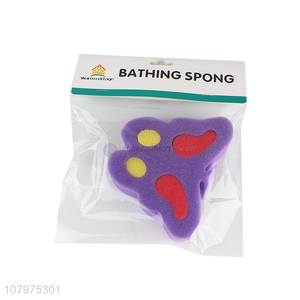 Factory wholesale butterfly shape kids body cleaning bath sponge
