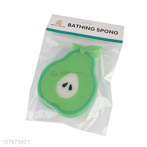 Low price pear shape shower sponge for baby kids infants
