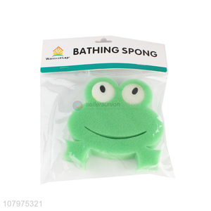New hot sale big-eyed frog shape shower bath sponge for baby