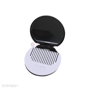 Wholesale creative cookie shape mirror and comb set portable compact mirror set