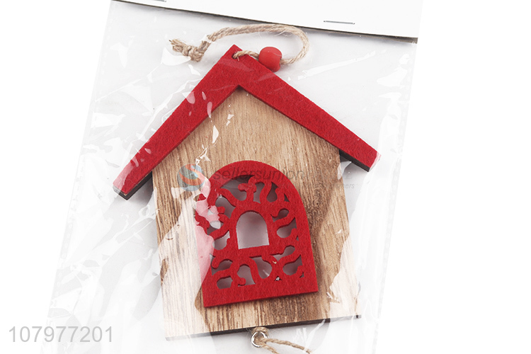 Factory Supplies Christmas Ornament Wooden House Christmas Decorations