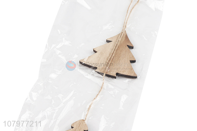Best Selling Mini Wooden Christmas Tree String Decoration