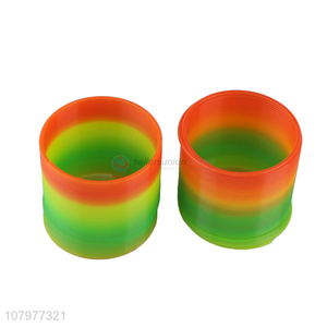 Good quality colourful non-toxic rainbow circle spring toys