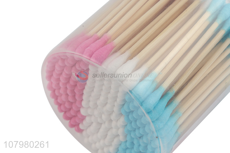 Factory direct sale multicolor cleaning makeup cotton swabs