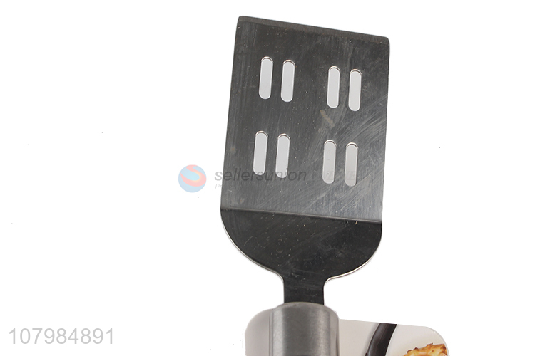 Hot items stainless steel slotted frying spatula steak egg turner
