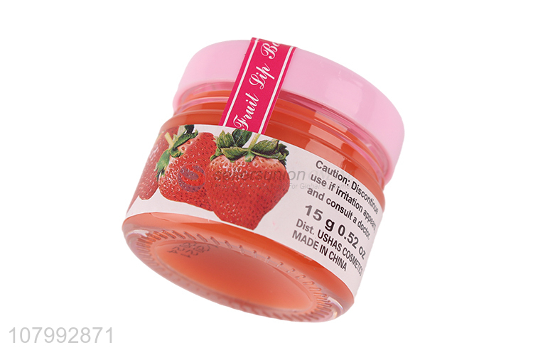 Good selling creative strawberry fruit lip balm with top quality