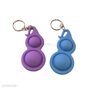 Fashion Simple Dimple Push Bubble Fidget Toy With Key Ring