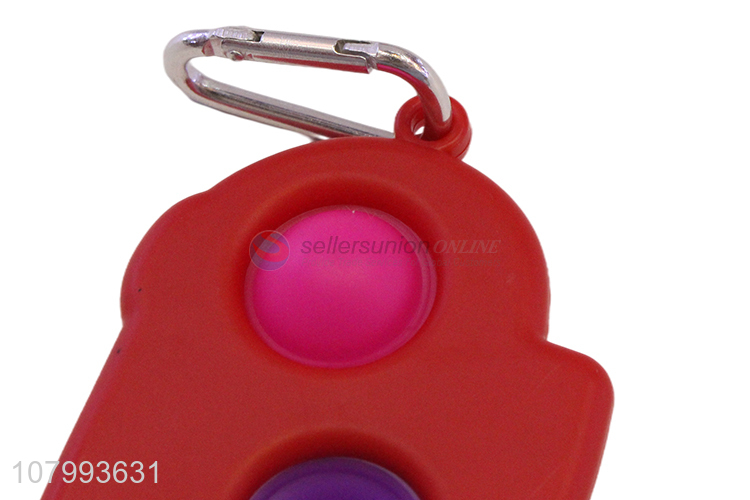 Newest Simple Dimple Push Pop Fidgets Relief Stress Toy With Keychain
