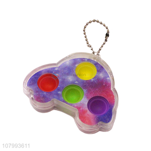 Hot Sale Colorful Silicone Push Pop Bubble Toy With Key Chain