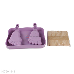 Cute Small Foot Shape Popsicle Mold Ice Cream Mould