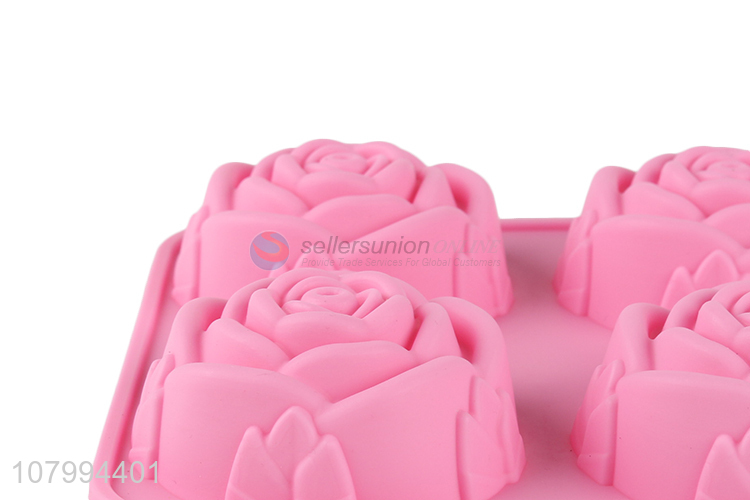 Fashion Rose Design Silicone Cake Mould Cupcake Mold