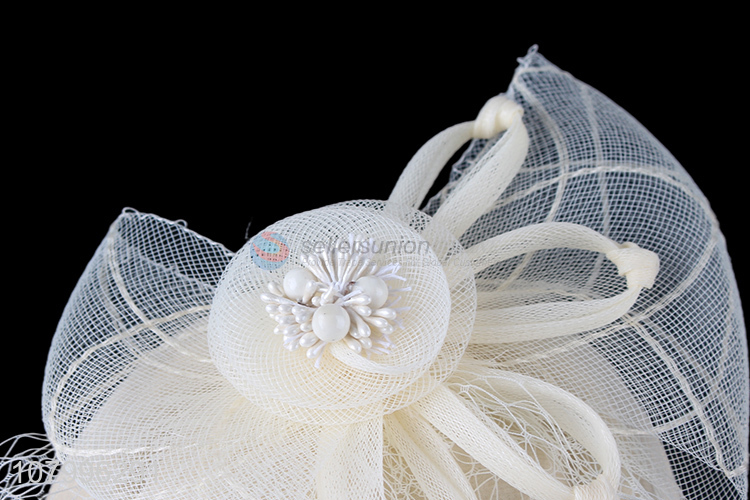 China supplier fascinator hat hair clips bridal flower top hat for tea party