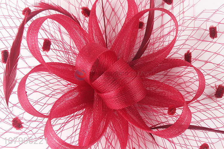 Yiwu market kentucky derby wedding party cocktail mesh feather fascinator top hat
