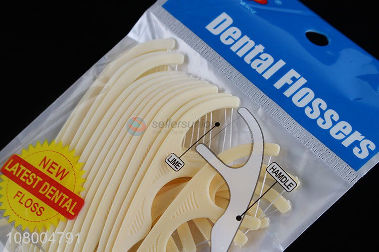 Good quality plastic dental floss portable cleaning toothpick for sale