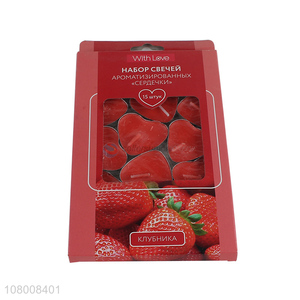 Private label household heart shaped tealight candles scented mini candles