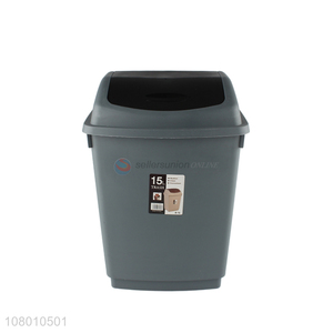 Latest products 15L plastic waste bin with cover wholesale