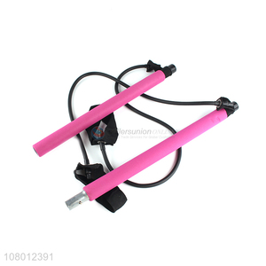 Low price portable pilates bar kit with resistance band