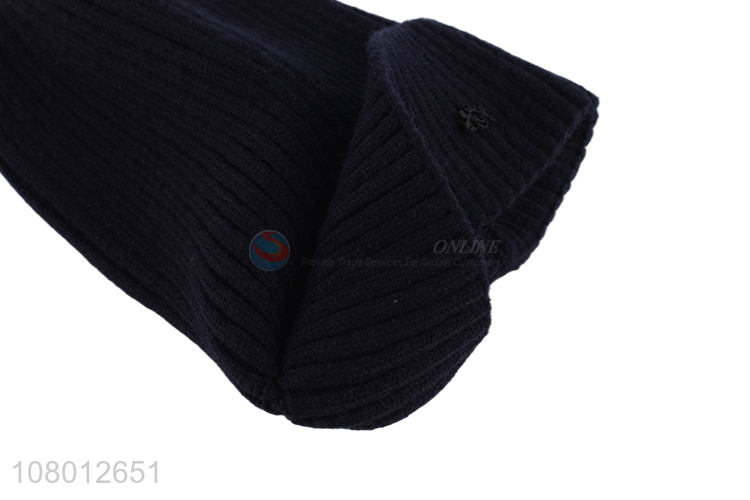 Top product men women winter hat solid color knitted beanies