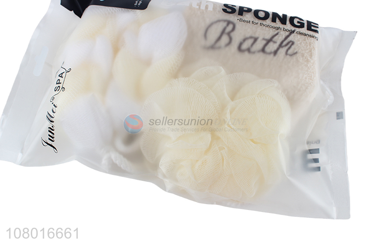 High quality soft shower body bath sponge set wholesale