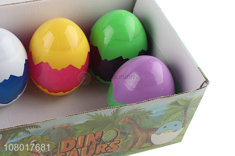 Top products 6pieces dinosaur egg crustal mud for educational toys