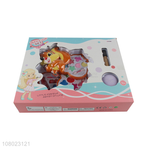 Wholesale turn cover cartoon squirrel three-layer cosmetics toys for children