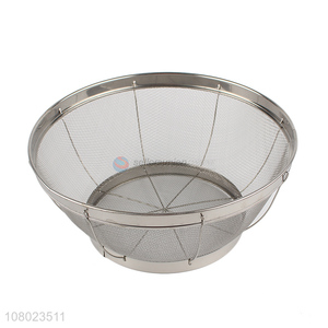 High Quality Wide Edge Stainless Steel Colander Basket