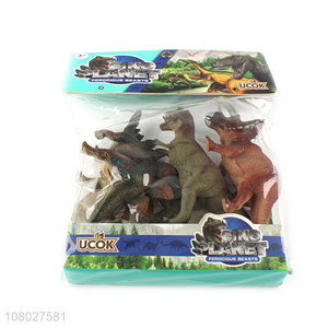 Yiwu direct sale multicolor boxed dinosaur model toy set