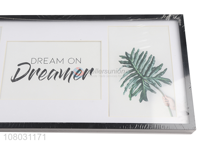 Factory direct sale black border wall hanging picture frame