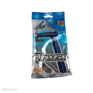 High quality imported 2 blades disposable razor with lubricating strip