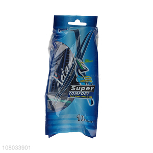 Recent imports 2 blades disposable men's razor with lubricating strip