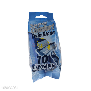 Wholesale 2 blades disposable men's razor for normal and sensitive skin