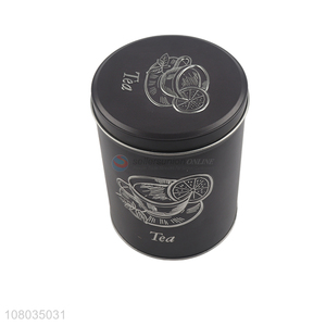 Best Selling Cylinder Tea Container Metal Box Tin Cans