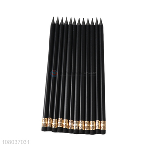 Good Price 12 Pieces Writing Pencil With Eraser For Students
