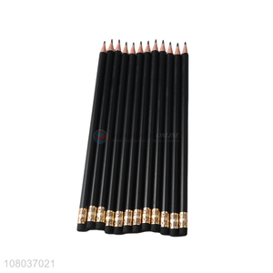 Good Sale 12 Pieces Students Writing Pencil With Eraser