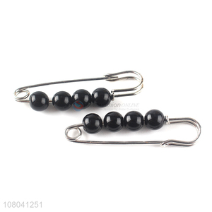 Hot selling black beads women brooch for clothing decoration
