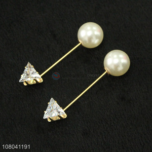 Good sale triangle fashion women brooch with pearls