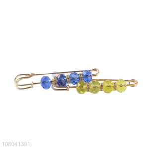 Factory direct sale multicolor beads brooch women brooch jewelry