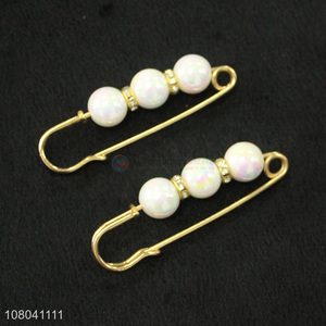 New products round pearls women jewelry brooch for decoration