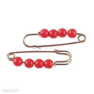 Best selling red peads fashion brooch women pins for clothing