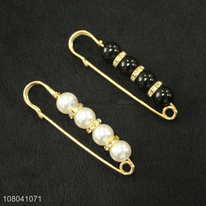 Latest design fashionable jewelry pearls brooch for women