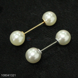 Wholesale from china women delicate double pearls brooch pins
