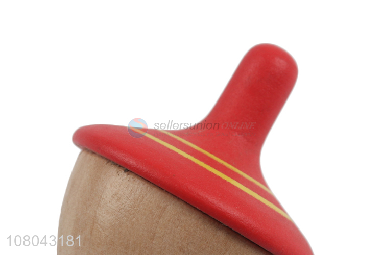 Hot selling wooden spinning top wooden gyroscope toy for children