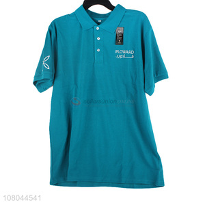 High sales blue short-sleeved polo shirt for sale