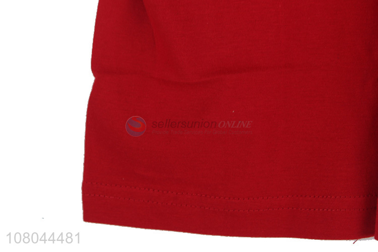 Yiwu market wholesale red short-sleeved T-shirt for men
