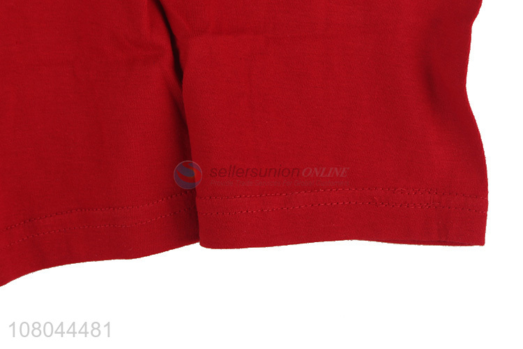 Yiwu market wholesale red short-sleeved T-shirt for men
