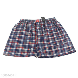 High quality plaid shorts summer pajamas for men