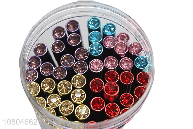 Hot product 48 pieces blackwood pencils writing pencil with rhinestone