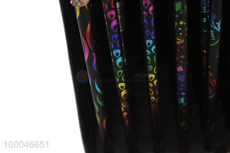 Fashion design 60 pieces blackwood pencils writing pencil with gem crown