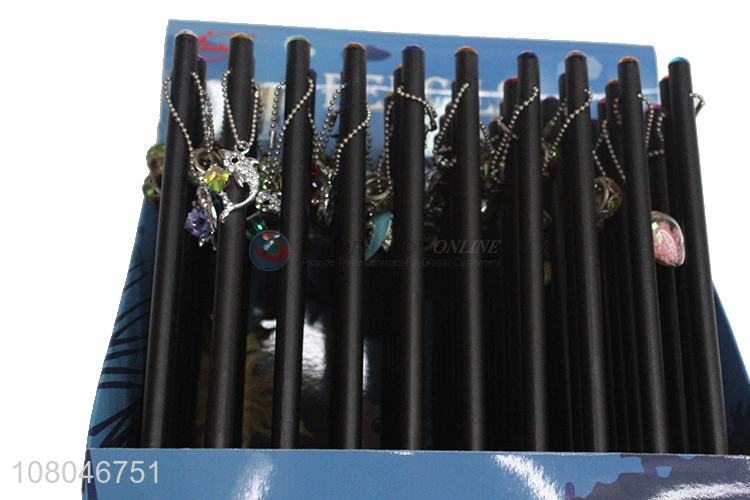 China factory 60 pieces blackwood office school pencils with dolphin charms