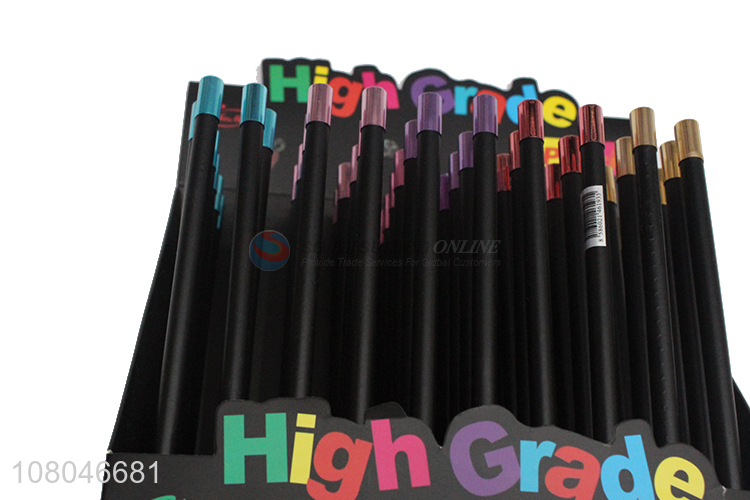 Yiwu market trendy 60 pieces blackwood writing pencil for school office